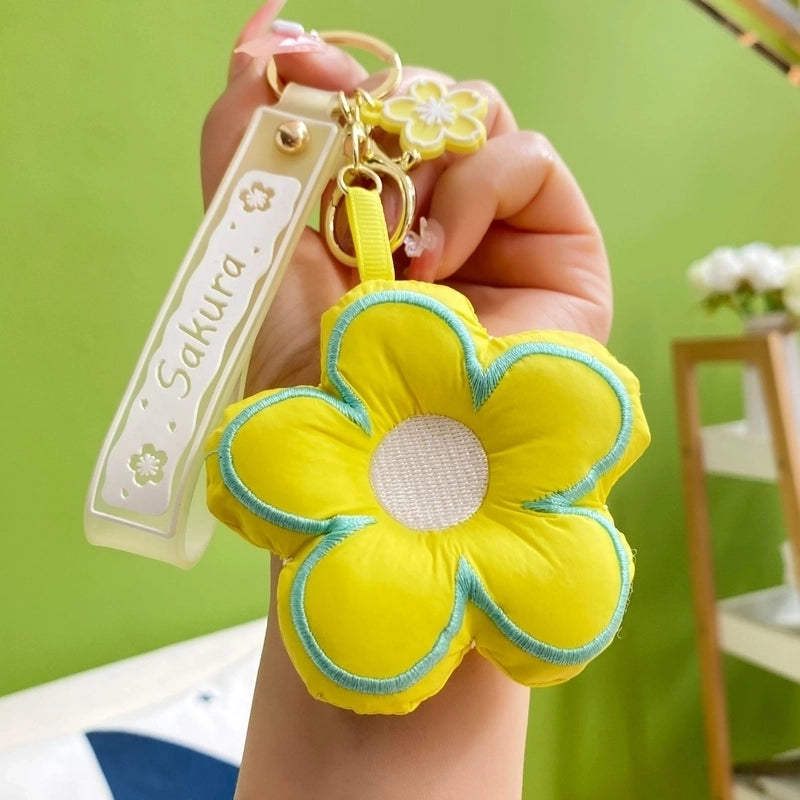 Cute Flower Cotton Women’s Bag Pendant Keychain