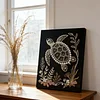 (30x40cm)DIY Pearl Painting Framed Turtle Handmade Pearl Material Art Kit Living Room Decor