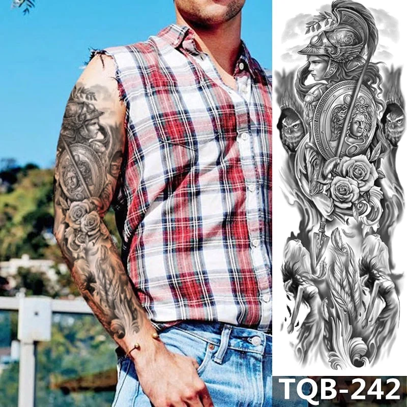 Large Temporary Tattoos Full Arm Tattoo Sleeves for Men Women