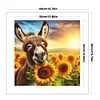 Donkey And Sunflower - 11CT Stamped Cross Stitch - 40*40cm - Animal