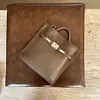 Soft cowhide handbag/crossbody bag, Birkin Kelly vintage tote bag