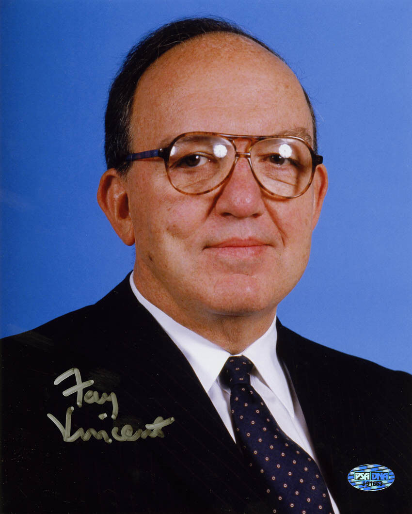 Fay Vincent SIGNED 8x10 Photo Poster painting Former MLB Commissioner PSA/DNA AUTOGRAPHED