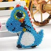 Bead Embroidery - Dinosaur Beaded Counted Cross Stitch Keyring