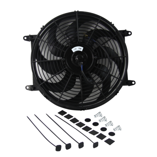 Alloyworks 14" 12V 90 W Universal Electric Radiator Cooling Slim Fan Push Pull Mount Kit