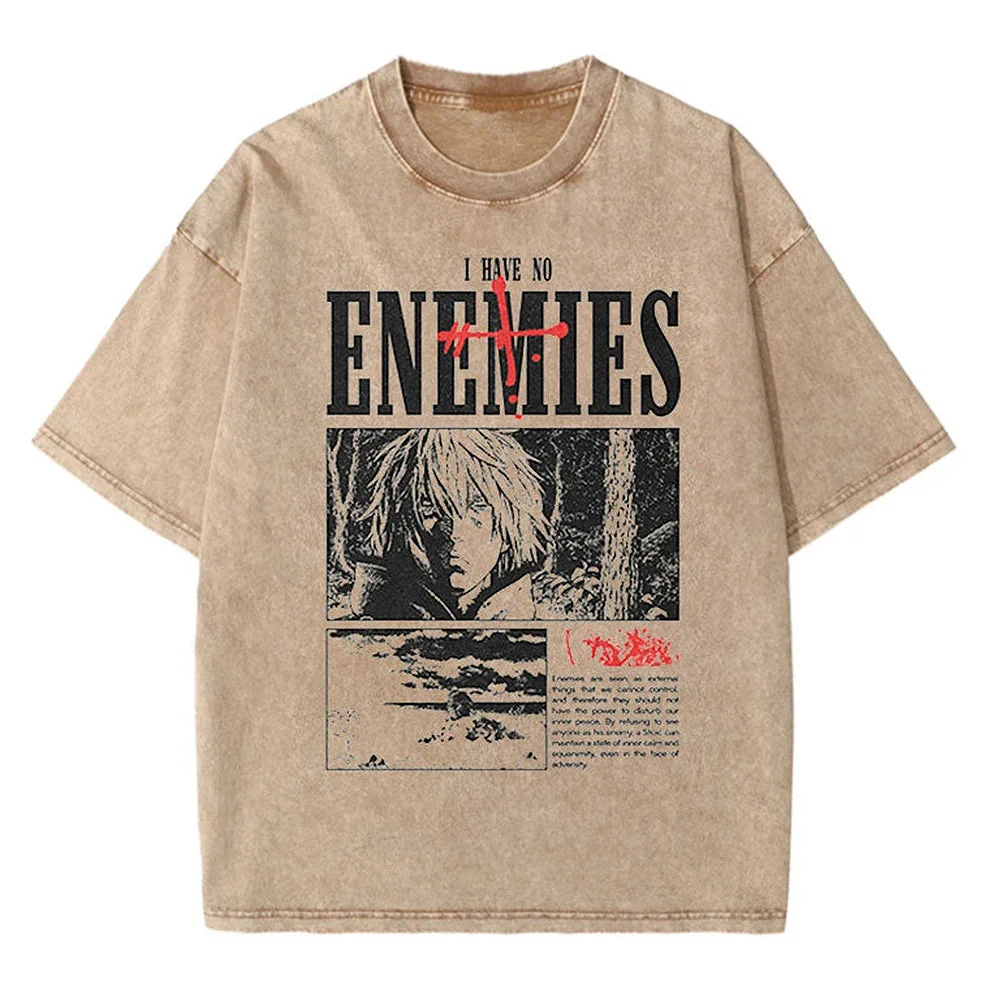 Outletsltd No Enemies Vintage Oversized T Shirt