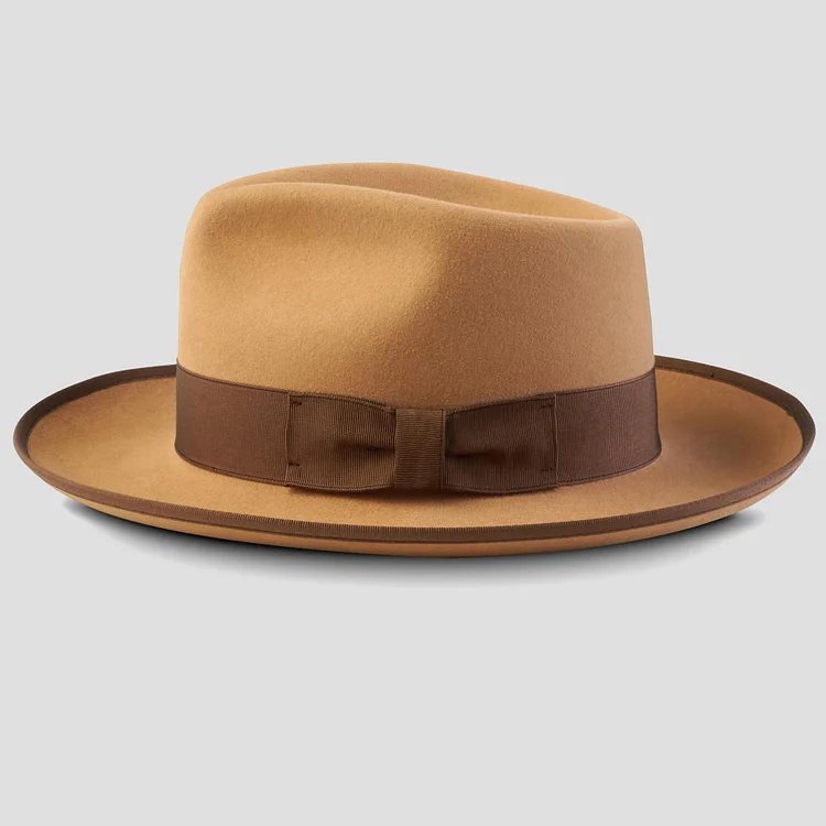 The Fox Fedora-Camel[Fast shipping and box packing]