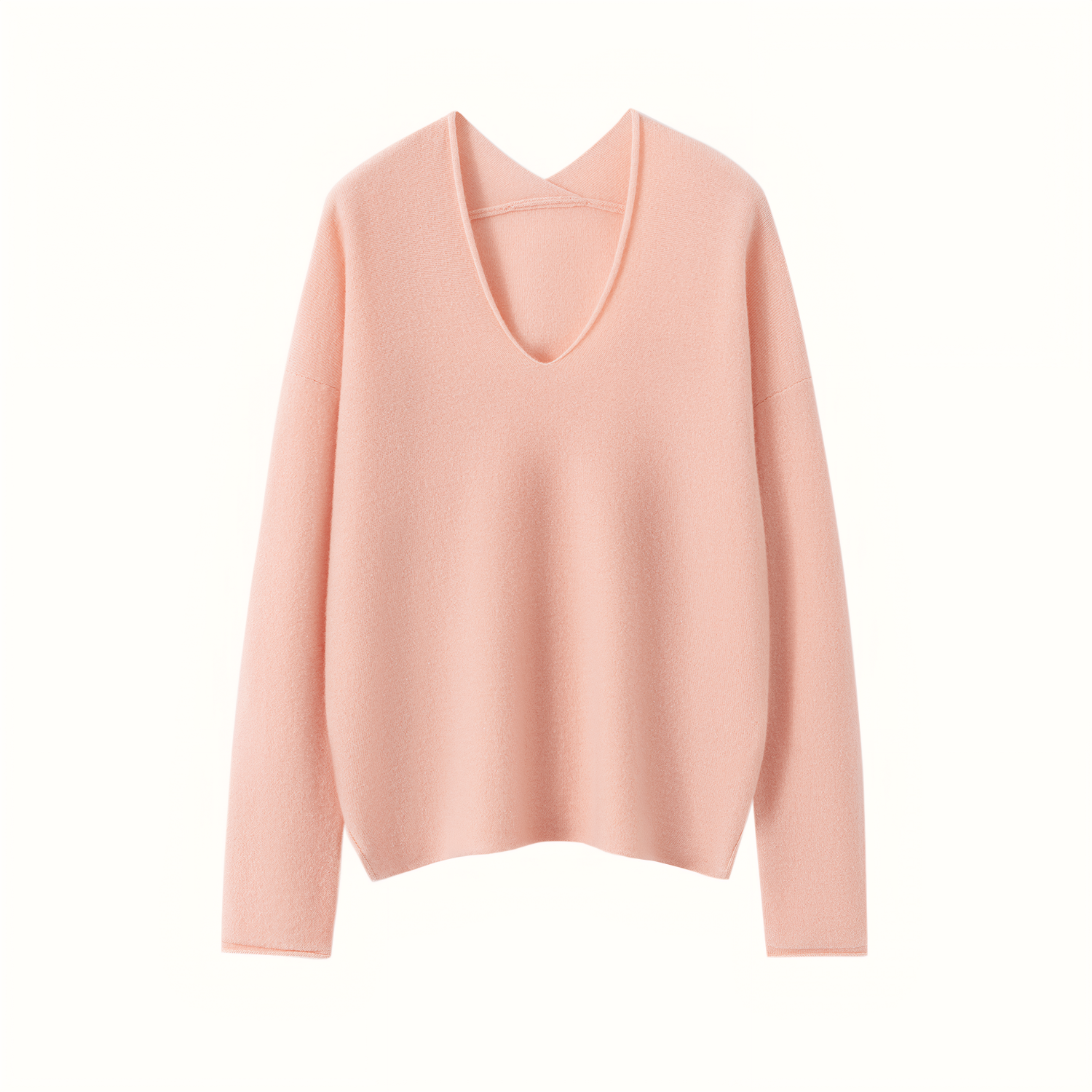 Women's Oversized V-Neck Cashmere Sweater REAL SILK LIFE