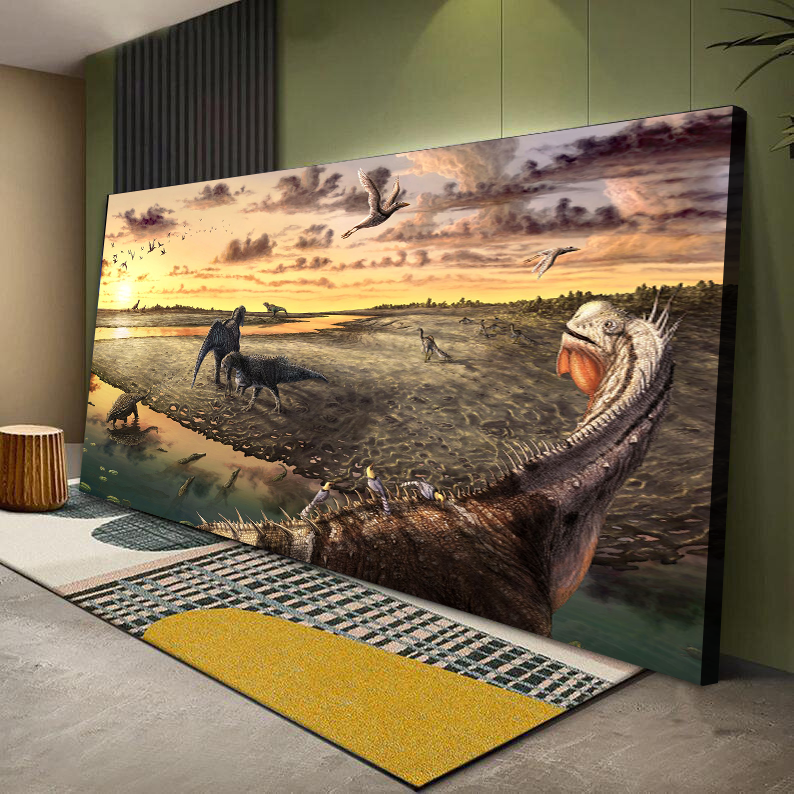 Modern large canvas Dinosaur Canvas Wall Art