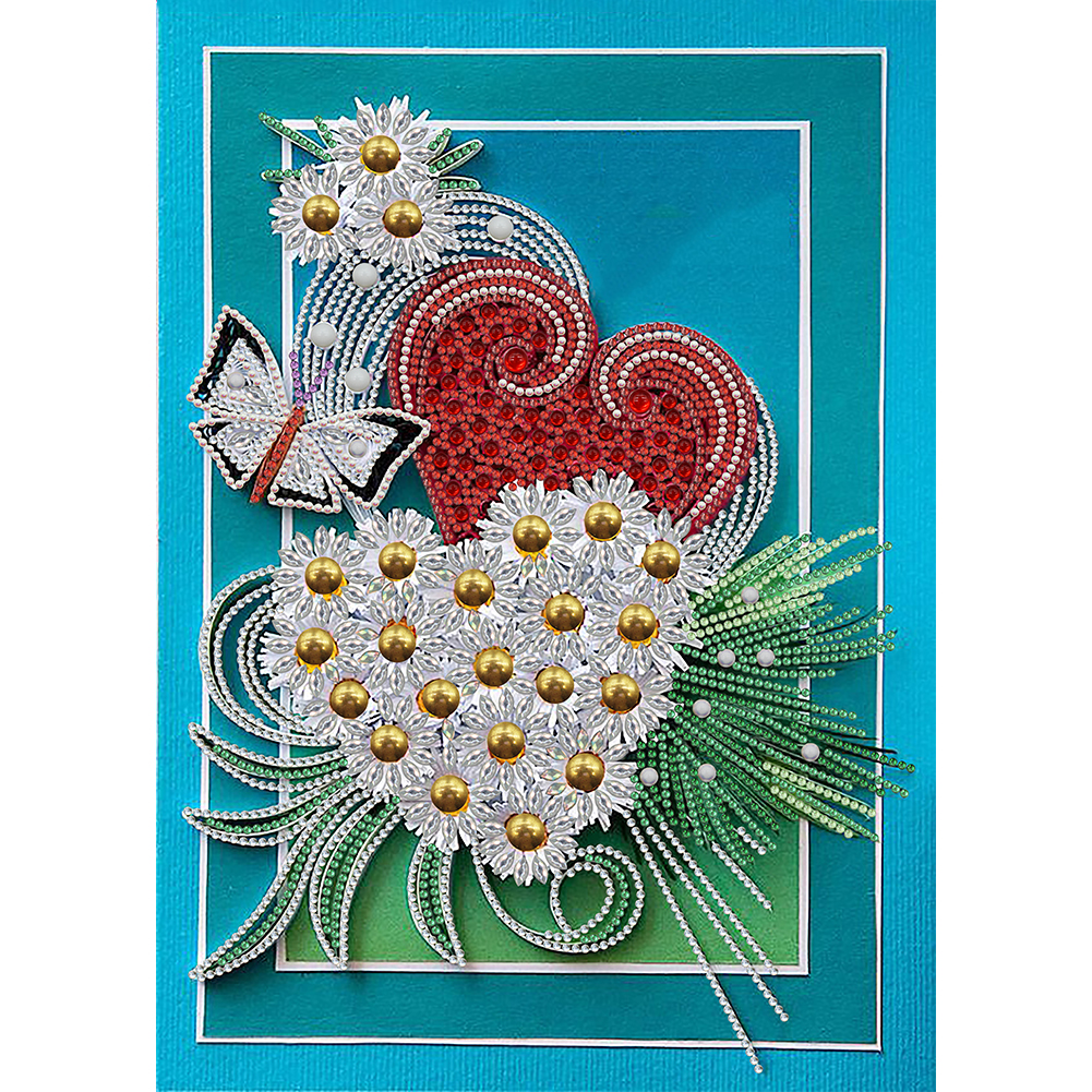 Flower 30*40cm(canvas) beautiful special shaped drill diamond painting