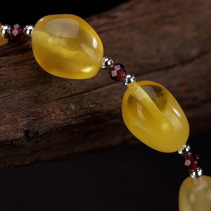 Amber Turquoise Garnet Confidence Focus Bracelet