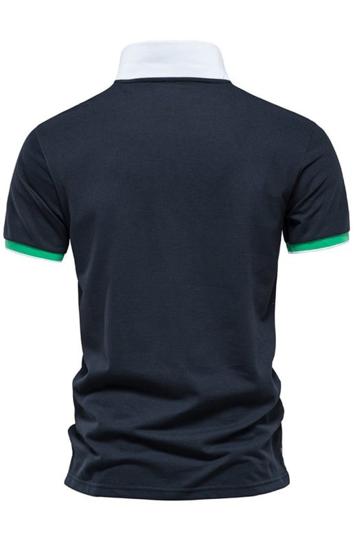 Men's Short Sleeve Lapel Simple Patchwork Pocket Polo Shirt