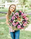 Spring Creamy Rose Grapevine Wreath-mysite-Adracos