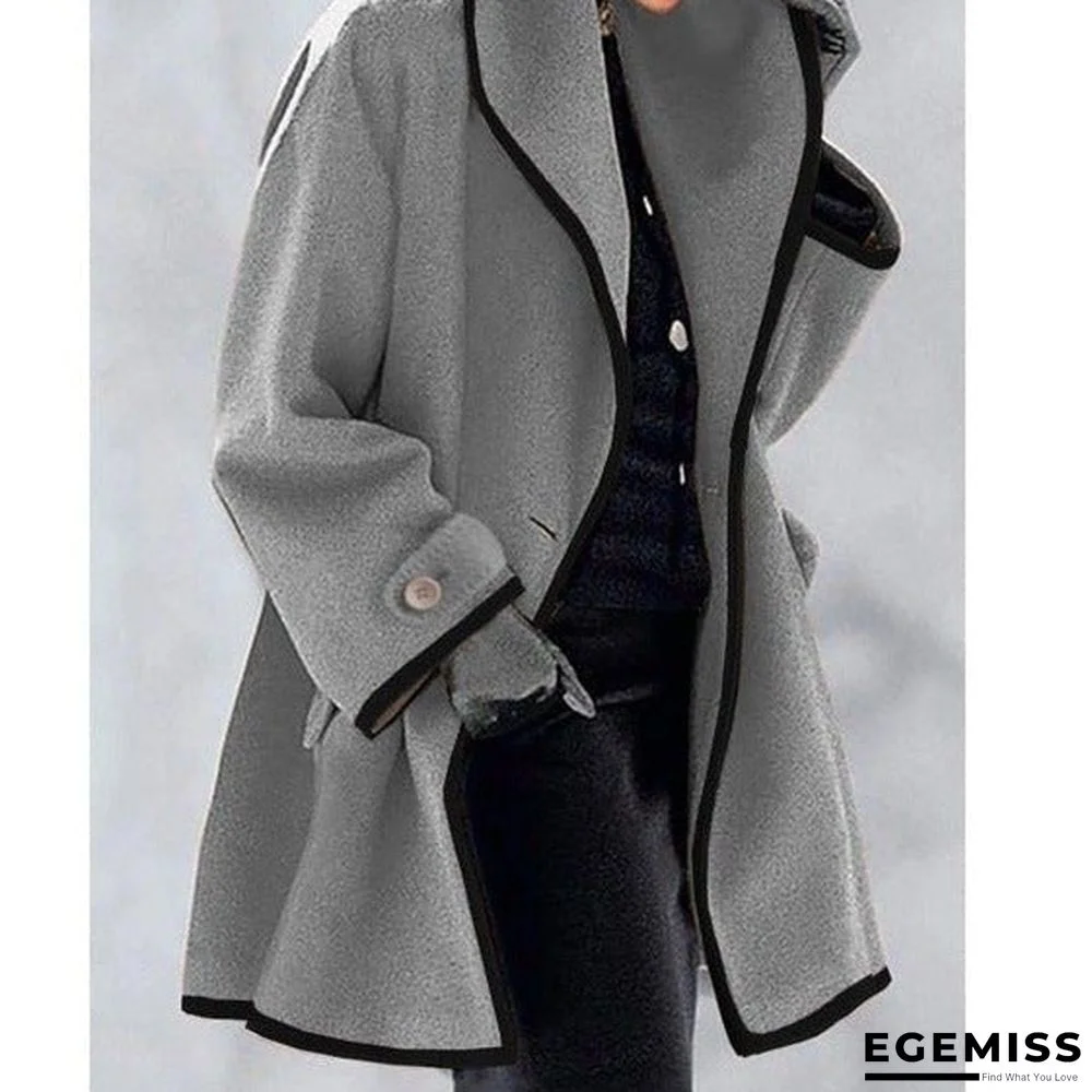 Casual Ombre Shirt Collar Outerwear | EGEMISS