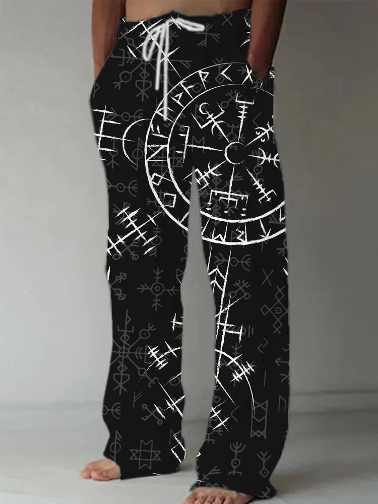 Men's Viking Compass Vegvisir Casual Pants