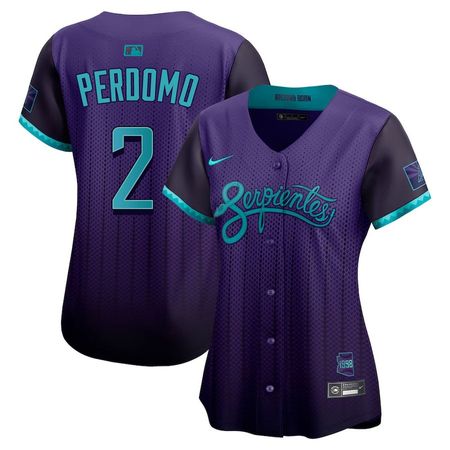 Women's Arizona Diamondbacks #2 Geraldo Perdomo  Purple 2025 City Connect Limited Player Jersey