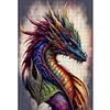 Retro Poster - Dragon Reading A Book-11CT Stamped Cross Stitch 40*60cm(Big Size)