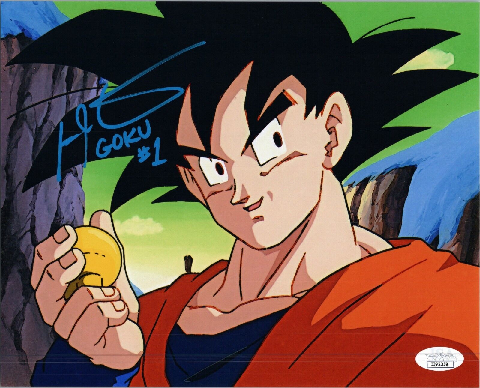 IAN JAMES CORLETT Auth. Hand-Signed DRAGON BALL Z -Goku