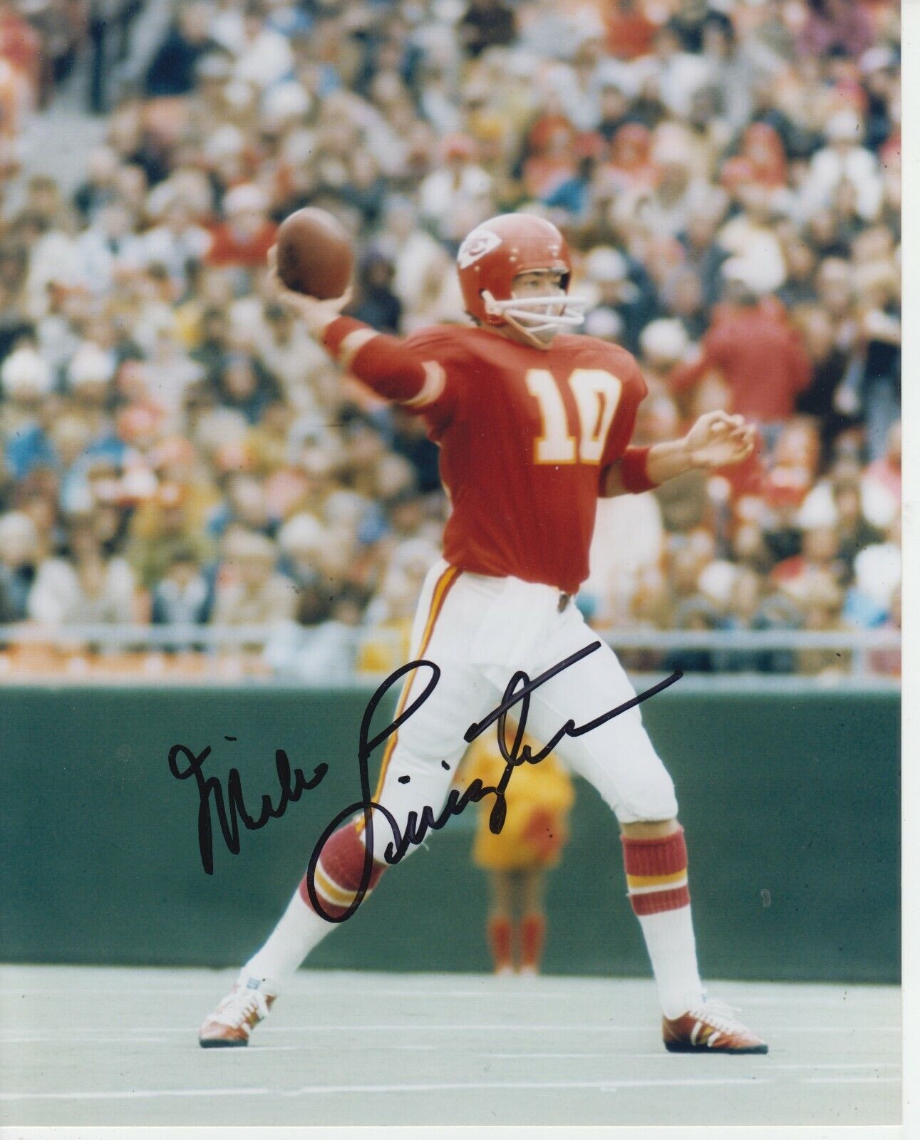 Mike Livingston 8x10 Signed Photo Poster painting w/ COA Kansas City Chiefs #1