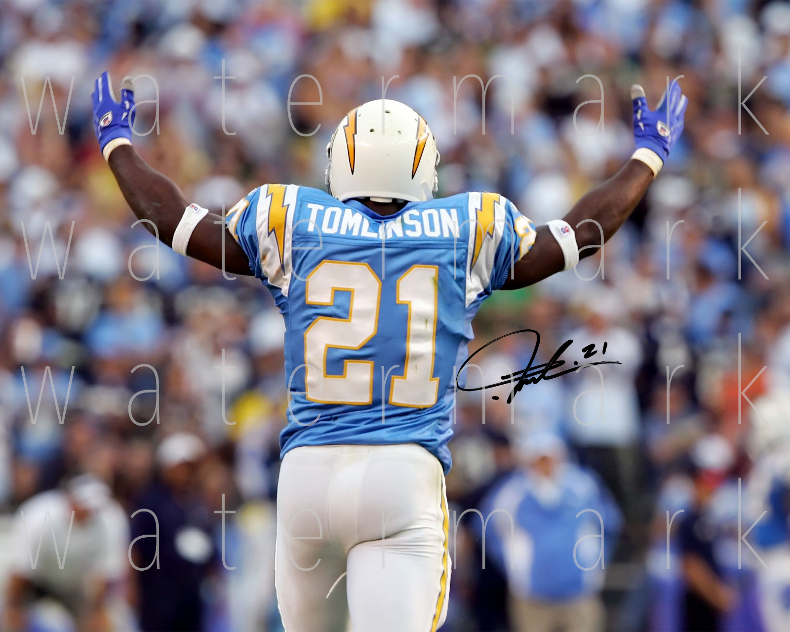 LaDainian Tomlinson Signed Chargers 8X10 Photo Poster painting picture poster autograph RP