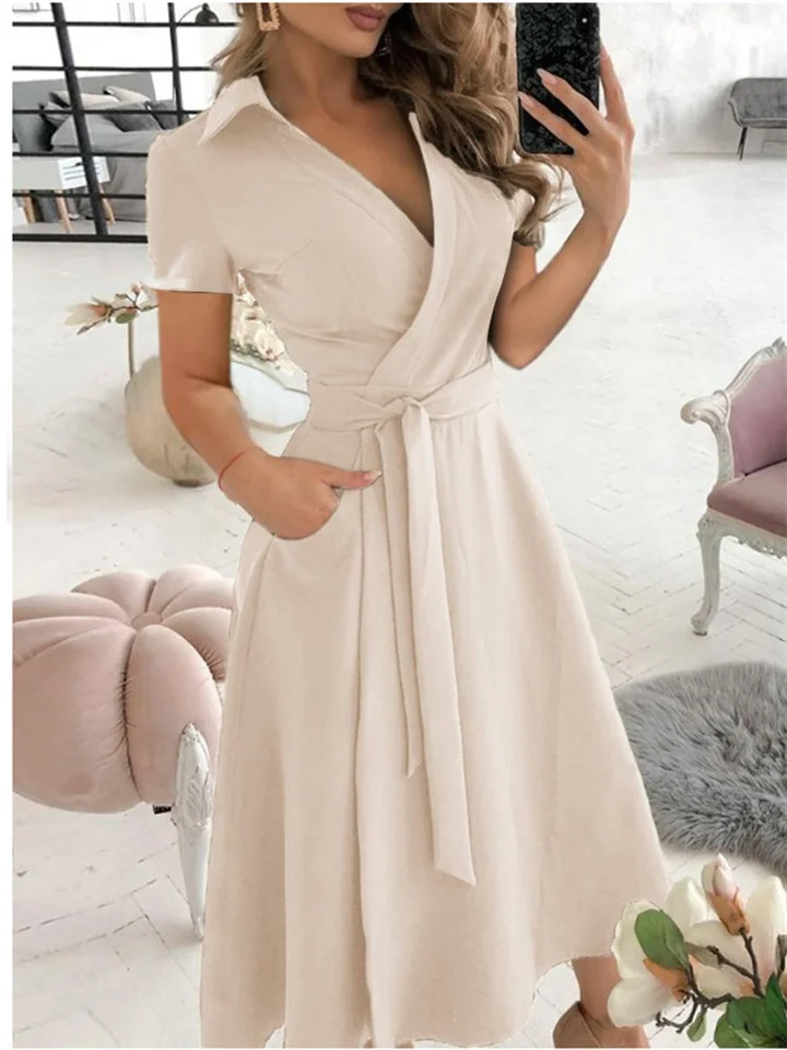 Fashion Strap V-neck Wrap Hip Dress | EGEMISS