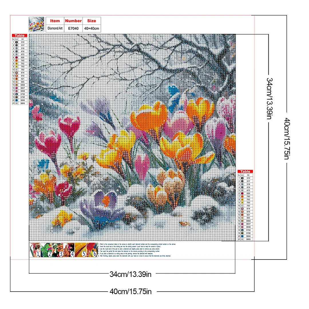 Diamond Painting - Full Round Drill - Flowers(Canvas|40*40cm)