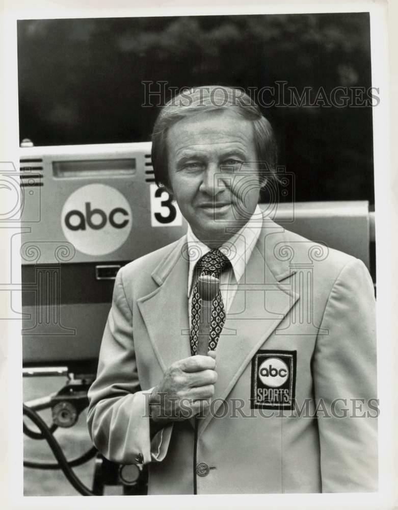 Press Photo Poster painting ABC Sportscaster Jim McKay - srp30545