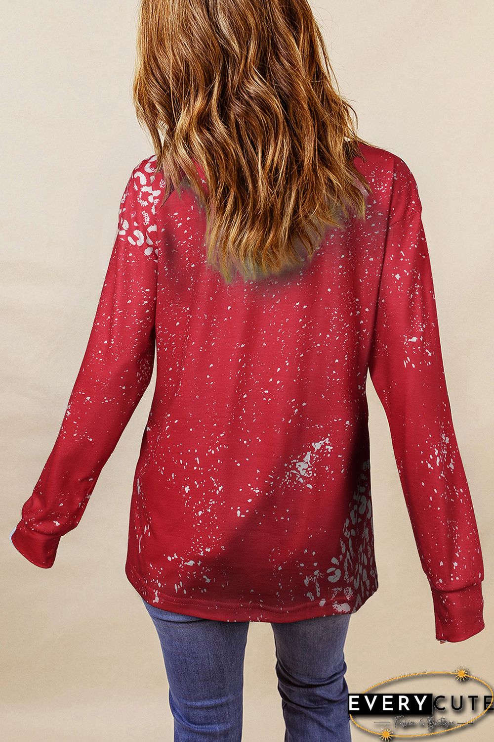 Red Bleached All I Want for Christmas Is A Silent Night Graphic Top