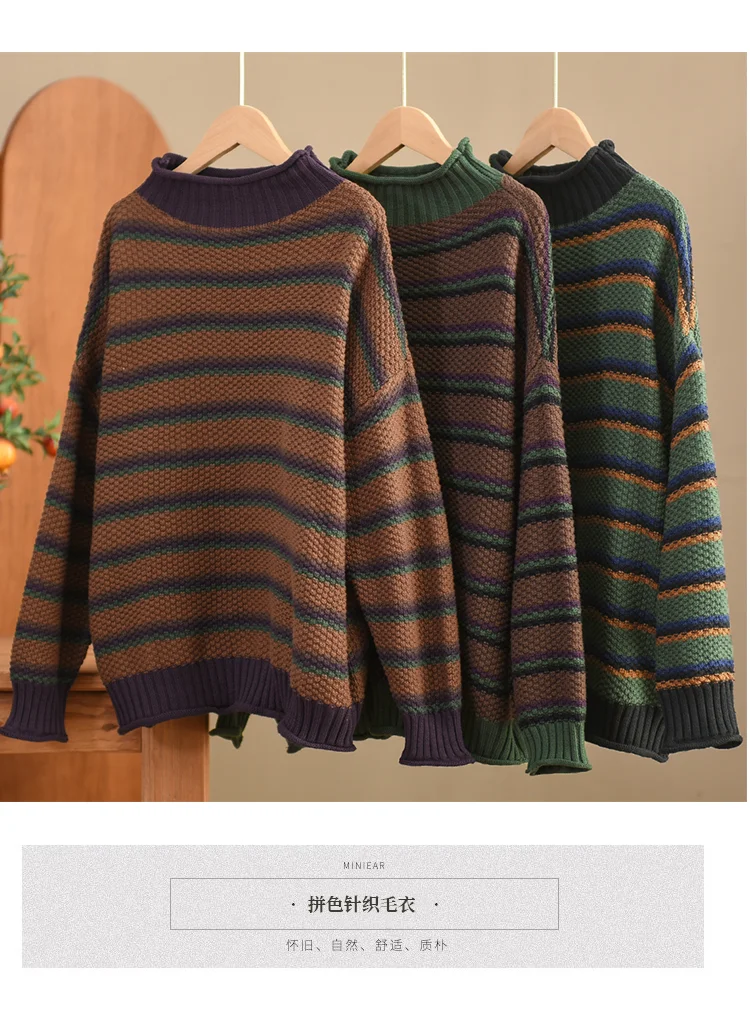 Chicfifth Sweater Women Winter Long Sleeve High Quality Autumn Vintage Top Knitted Cardigan