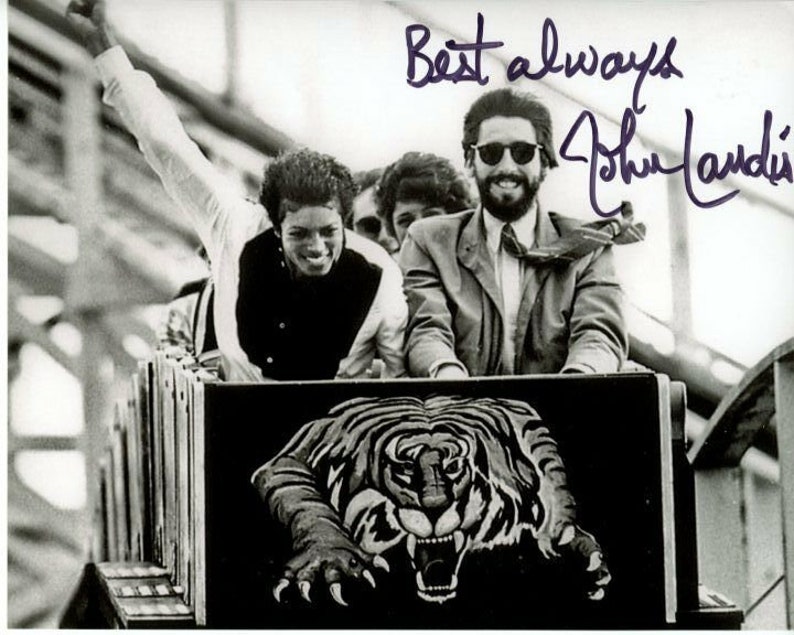 John landis signed autographed w michael jackson Photo Poster painting