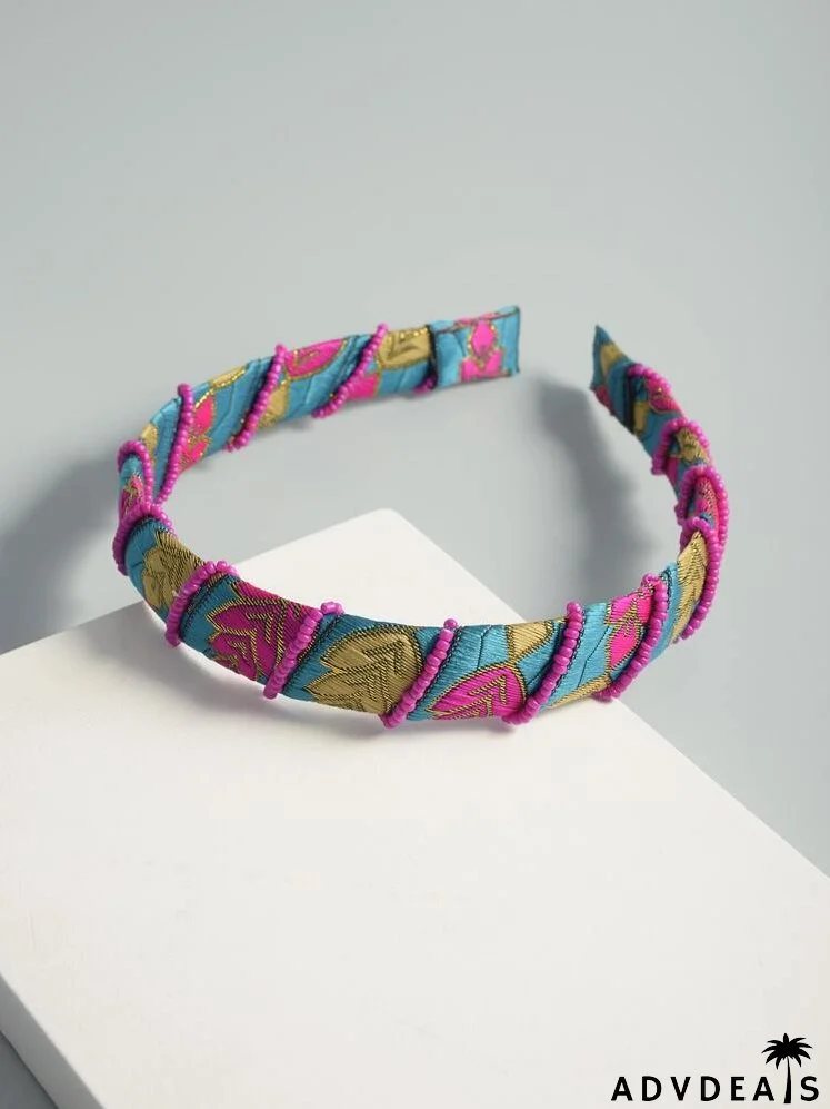 Bead Decor Graphic Hair Hoop