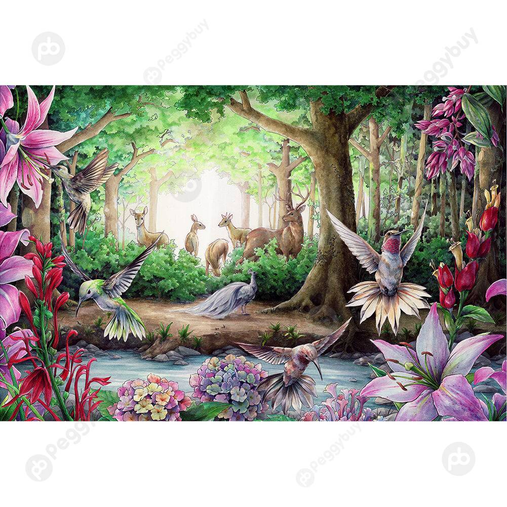 

1000pcs Animal Forest Jigsaw DIY Puzzle Toys Assembling Picture Decoration, 501 Original