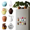 3D Ceramic Vases Fridge Magnet Decorative Vase Fridge Magnet for Fridge Ornament