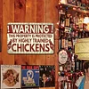 Chickens Warning- Vintage Metal Signs(12*16Inch)