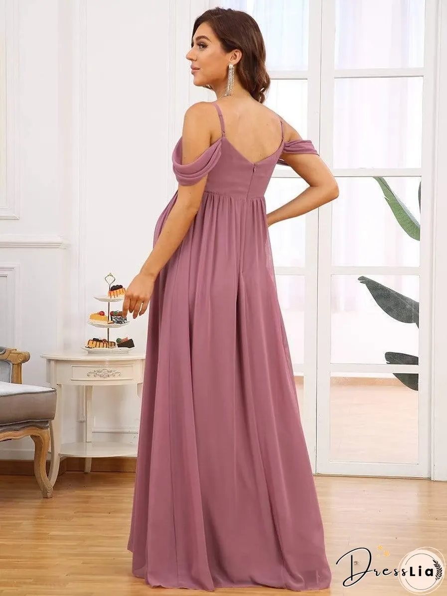 Draped Maternity Dress
