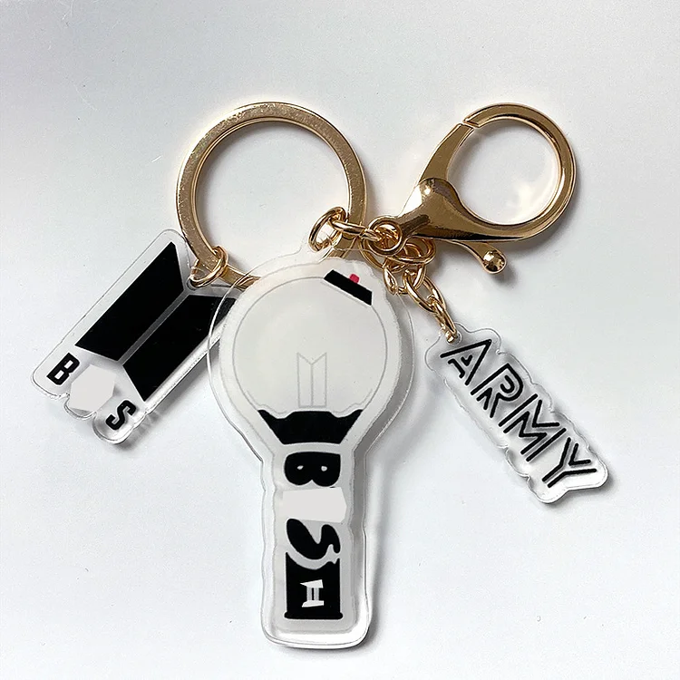 BTS Army Bomb Acrylic Metal Keychain