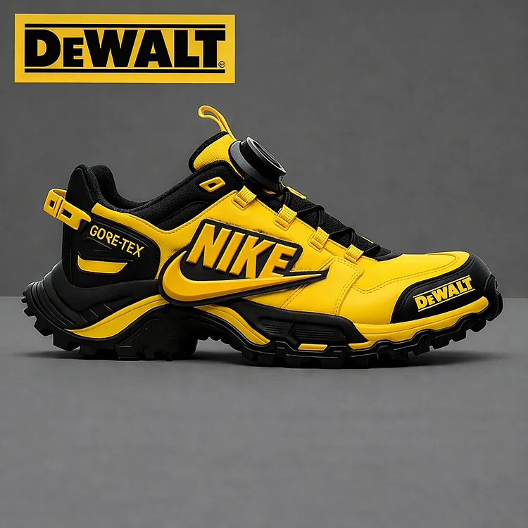 Wodoodporne i odporne na warunki atmosferyczne męskie buty robocze i turystyczne marek NIKE&reg; i DEWALT idealnie nadają się do pracy i aktywności na świeżym powietrzu.