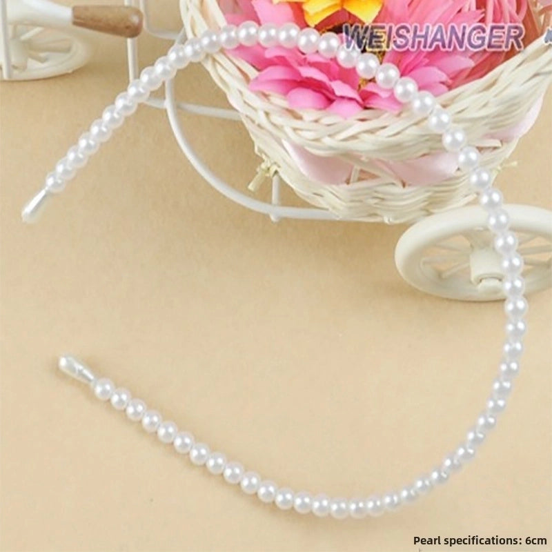 New Pearl Headband Women Korean Internet Celebrity Headband Hair Clip Women’s Simple Elegant Pressed Hair Clip Headwear