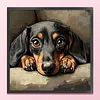 Dachshund Full 14CT 2 Strands DIY Counted Cross Stitch Kits for Beginners Adults Home Decor Cross Stitch Patterns Arts Craft Kits 15.6x15.6In tapestrymarket