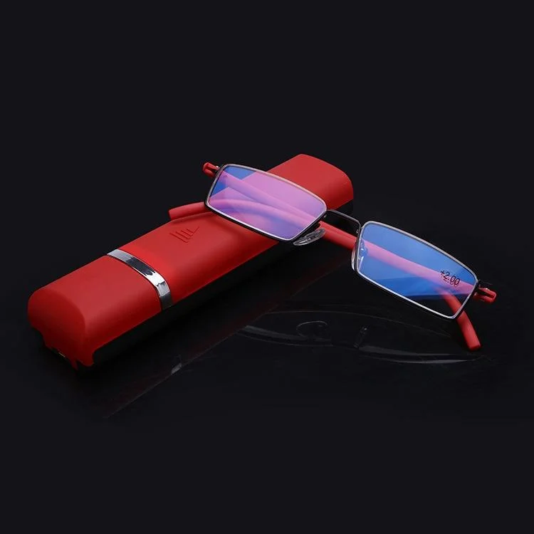 Lightweight Anti-blue Light Presbyopic Glasses Senior Clear Glasses With Case, Degree: 2.00
