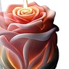 3D Rose Flower Mould Silicone Wave Spiral Candle Mould Reusable Easy To Demold for Wedding Valentine Day DIY Home Decor Gift (Style B)