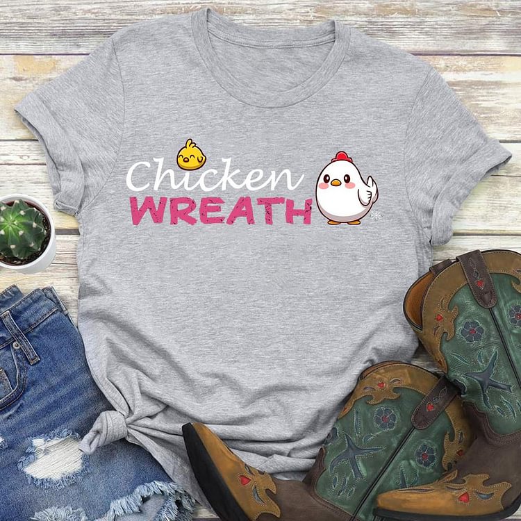 ANB - Chicken Wreath : Farmhouse Chicken Gifts Classic  Retro Tee-04928