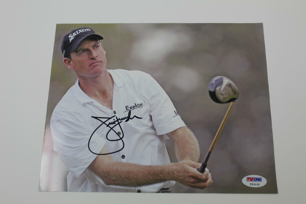 JIM FURYK SIGNED AUTOGRAPH 8x10 Photo Poster painting - GOLF, 2003 US OPEN CHAMPION, FLAG, PSA