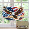(US Local)US Flag Eagle Diamond Art Hanging Pendant 5D DIY Diamond Painting Dots Pendant