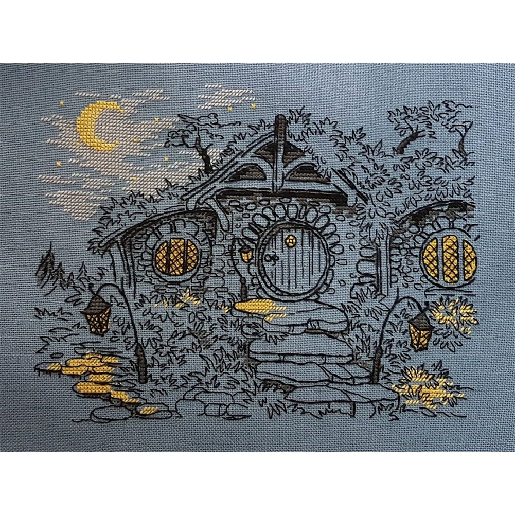 

Moon House - 14CT Counted Cross Stitch - 30*40CM, 501 Original