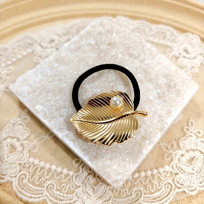 Women’s Casual Minimalist Solid Color Metal Plating Hair Tie