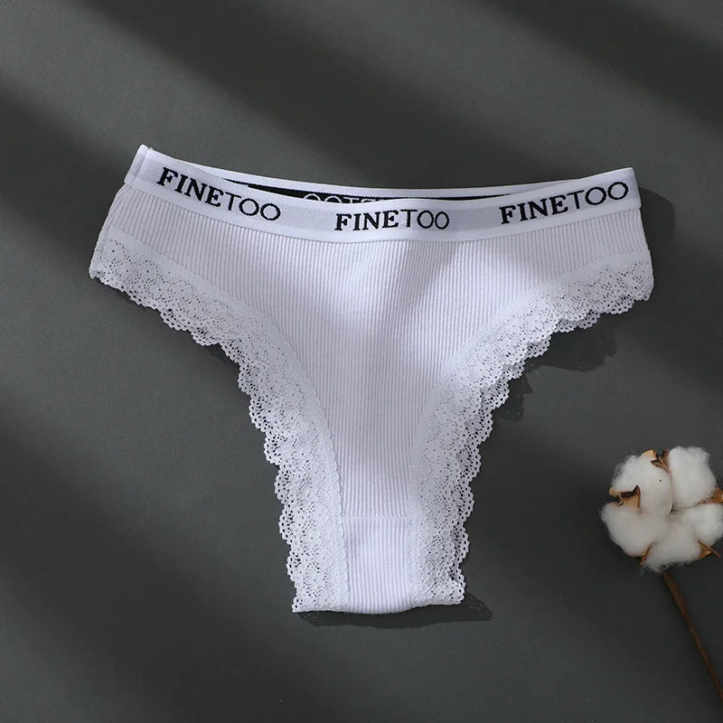 Billionm Women Lace Panties Women's Sexy Cotton Underwear FINETOO Solid Color Brazilian Pants Female Breathbale Intimates Lingerie