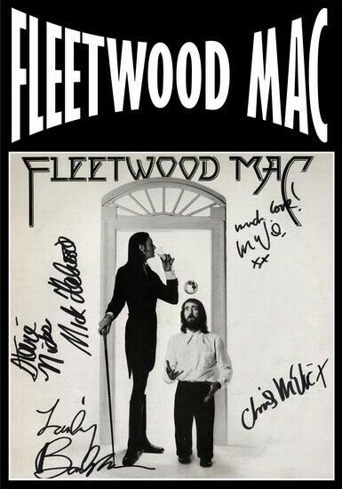 FLEETWOOD MAC - SIGNED LP COVER - SELF TITLED - Photo Poster painting POSTER INSERT FOR FRAMING