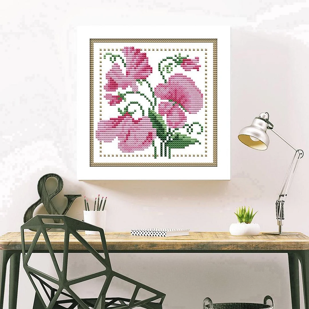 Partial Cross Stitch Kit April 14CT Counted DIY Needlework Decor (H426)