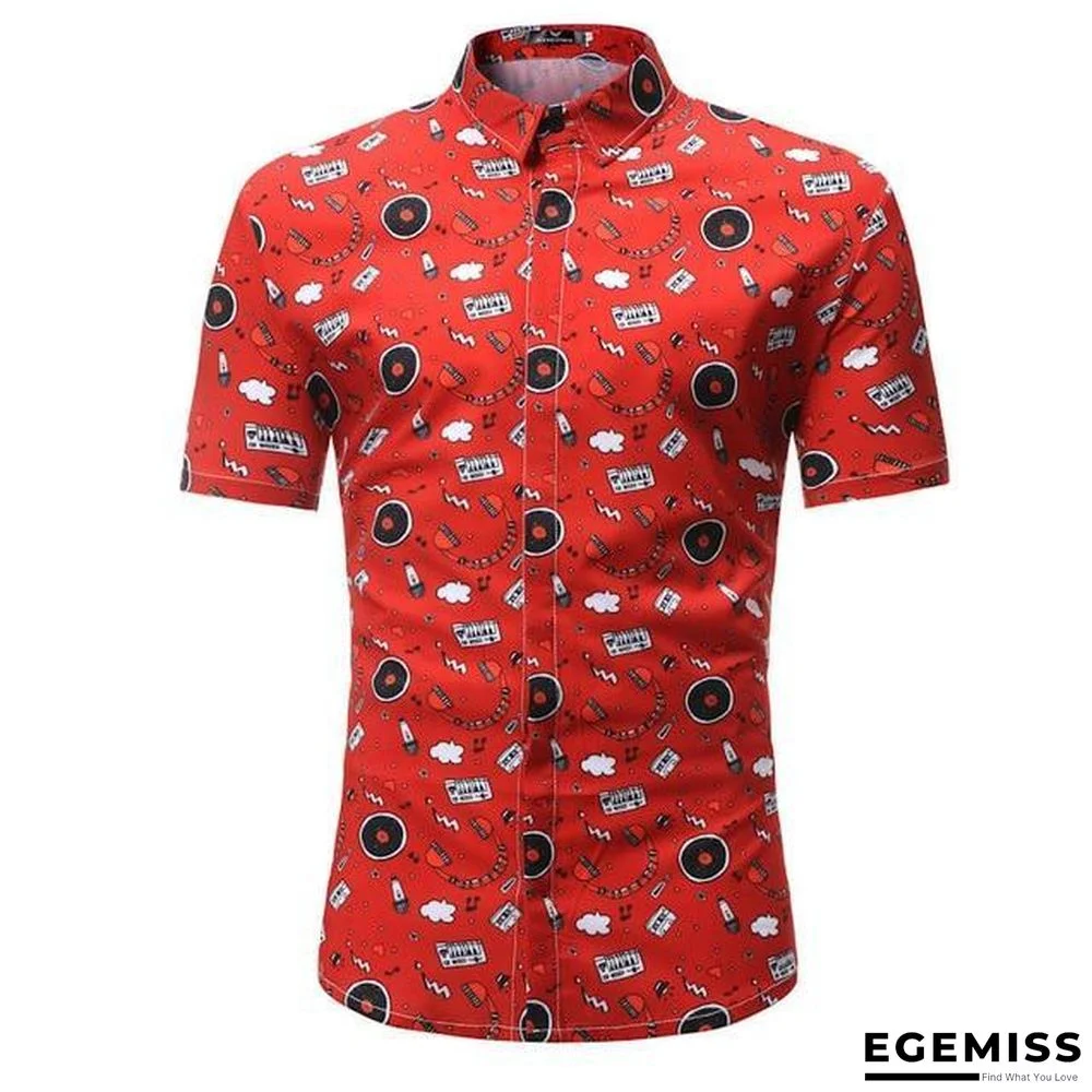 Men Fashion Style Short Sleeve Hawaiian Shirt | EGEMISS