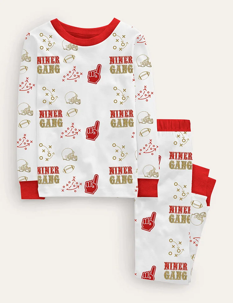 Kid's Niner Gang Football Pajama Set